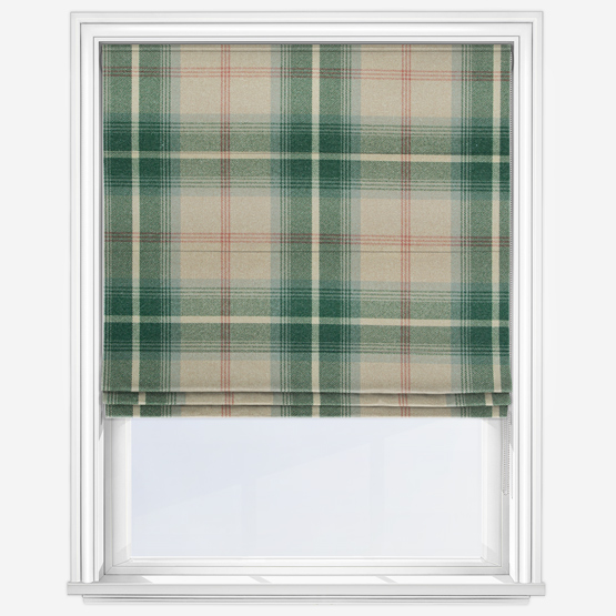 Balmoral Teal Roman Blind