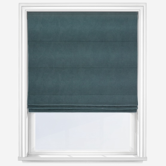 Bordeaux Teal Roman Blind