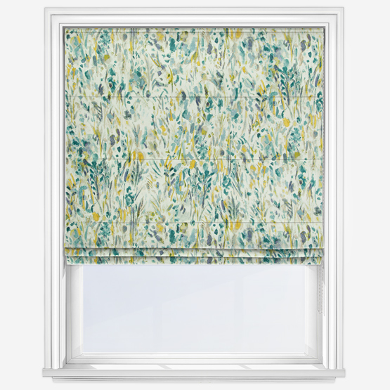 Brockhole Teal Roman Blind