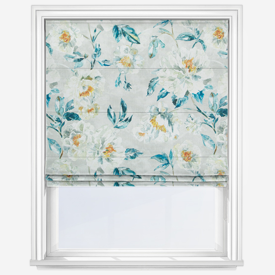 Cassia Teal Roman Blind