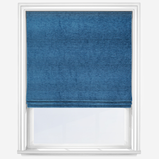 Corsica French Blue Roman Blind