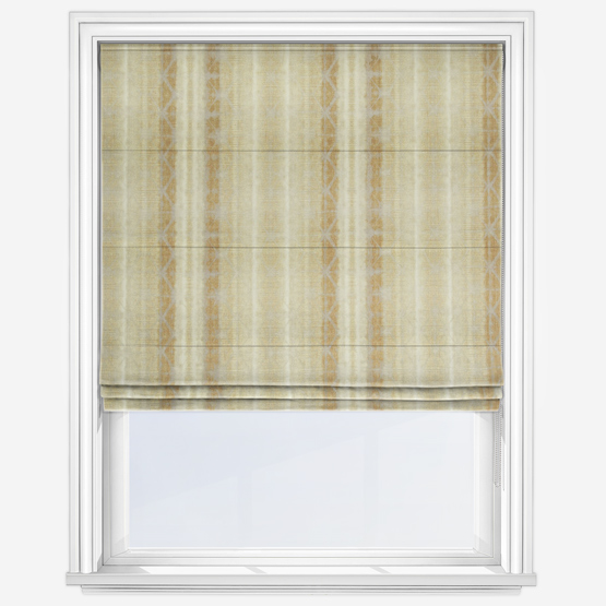 Delamere Stripe Ochre Roman Blind