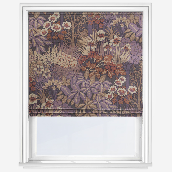 Enchanted Forest Heather Roman Blind