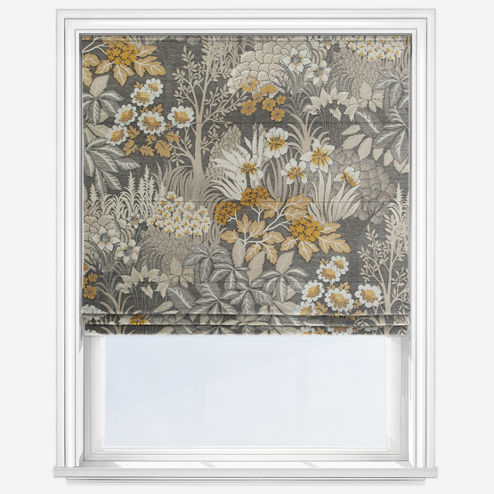 Enchanted Forest Ochre Roman Blind