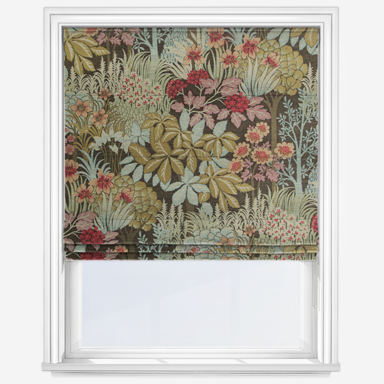 Enchanted Forest Olive Roman Blind