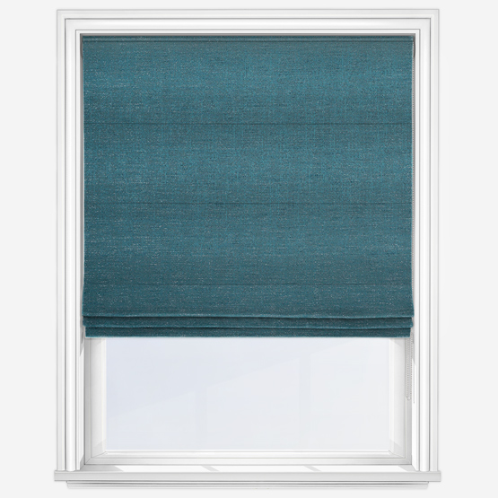 Glimmer Teal Roman Blind