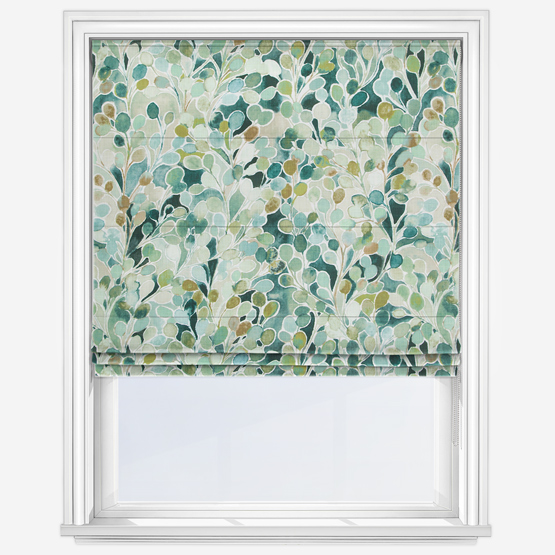 Mardi Gras Jade Roman Blind