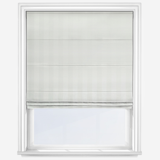 Mono Stripe White Roman Blind
