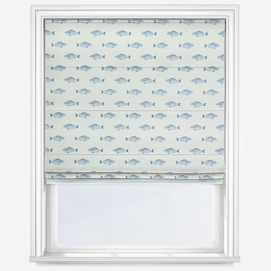 Pesce Blue Roman Blind