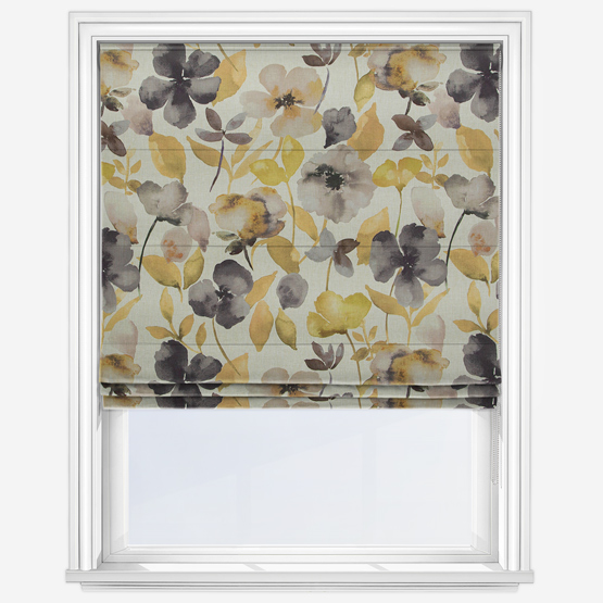 Petal Ochre Roman Blind