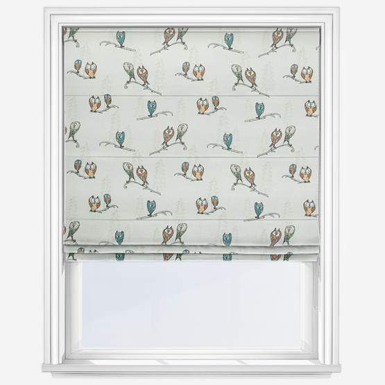 Quirky Owls Natural Roman Blind