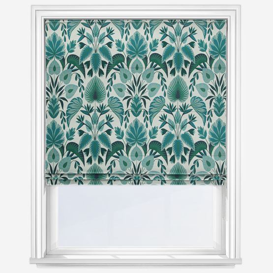 San Michele Teal Roman Blind