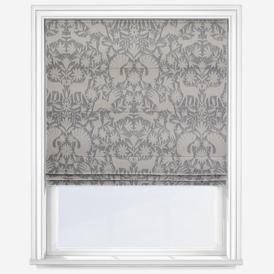 Scandi Wildlife Cornflower Roman Blind