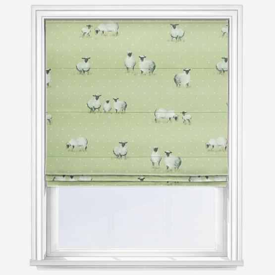 Sheepy Sage Roman Blind