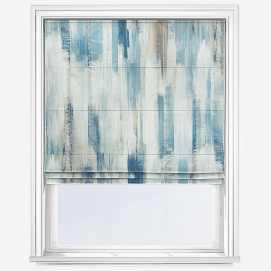 Harlequin Estrato Denim Sky and Nude Roman Blind