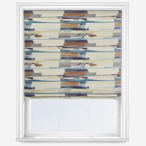 Harlequin Momentum Zeal Blue Roman Blind