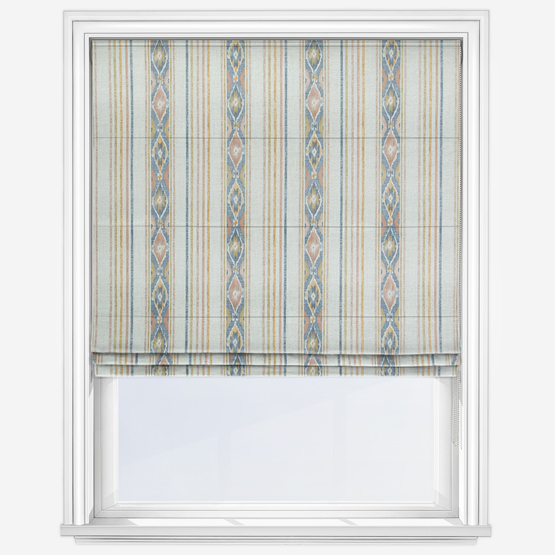 Boho Stripe Shell Roman Blind