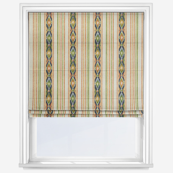 Boho Stripe Spice Roman Blind