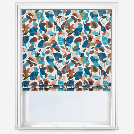 Botaniska Teal Roman Blind