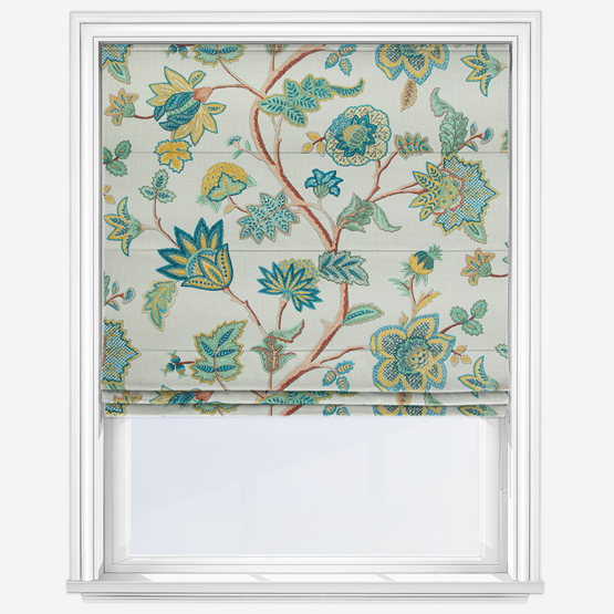 Chanderi Malachite Roman Blind