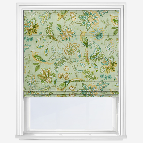 Chanterelle Mint Roman Blind