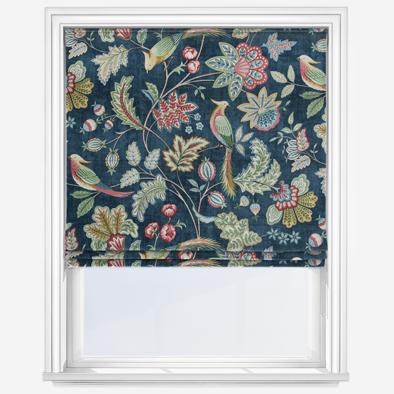 Chanterelle Navy Roman Blind