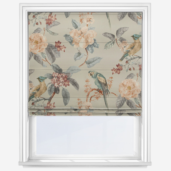 Enchanted Garden Parchment Roman Blind