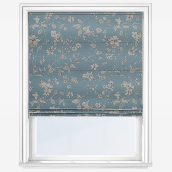 Etched Vine Wedgewood Roman Blind