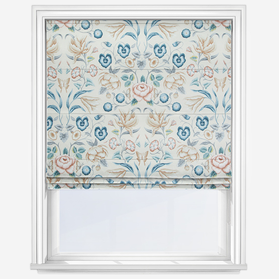 Fontaine Chalk Blue Roman Blind