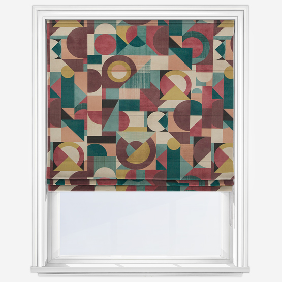 Geometrica Velvet Bilberry Roman Blind