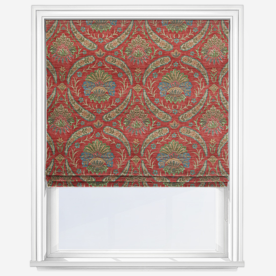 Lucerne Poppy Roman Blind