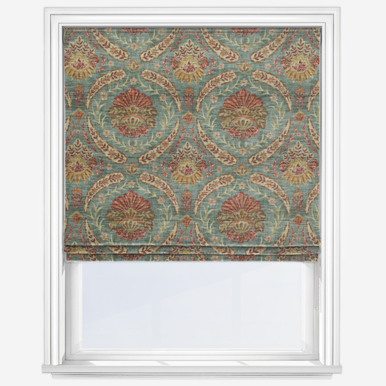 Lucerne Teal Roman Blind