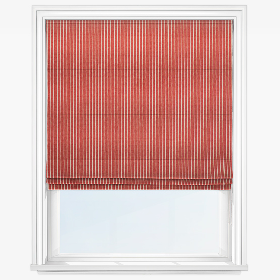 Pencil Stripe Gingersnap Roman Blind