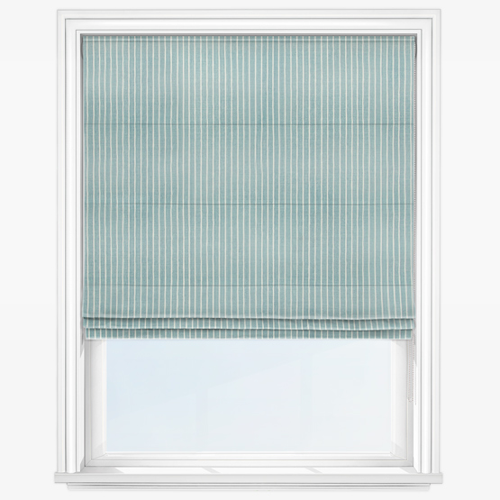 Pencil Stripe Ocean Roman Blind