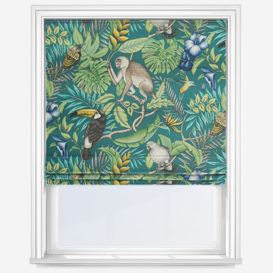Rainforest Lagoon Roman Blind