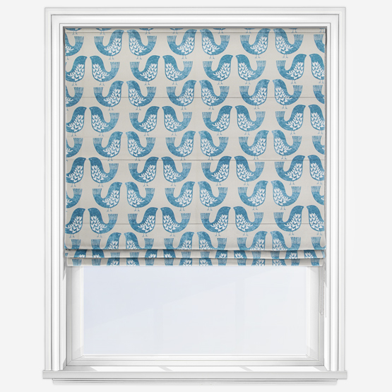 Scandi Birds Capri Roman Blind