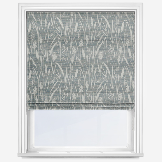 Sea Grasses Cobalt Roman Blind