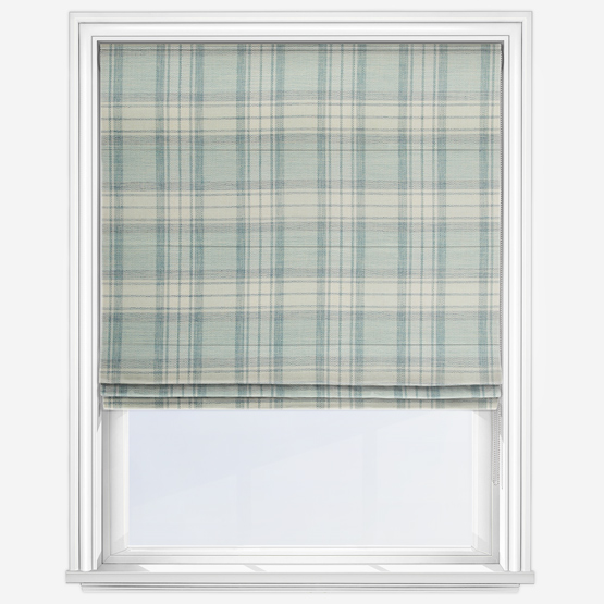 Shaker Check Wedgewood Roman Blind