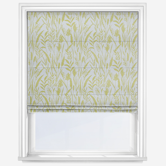 Wild Grasses Citrus Roman Blind