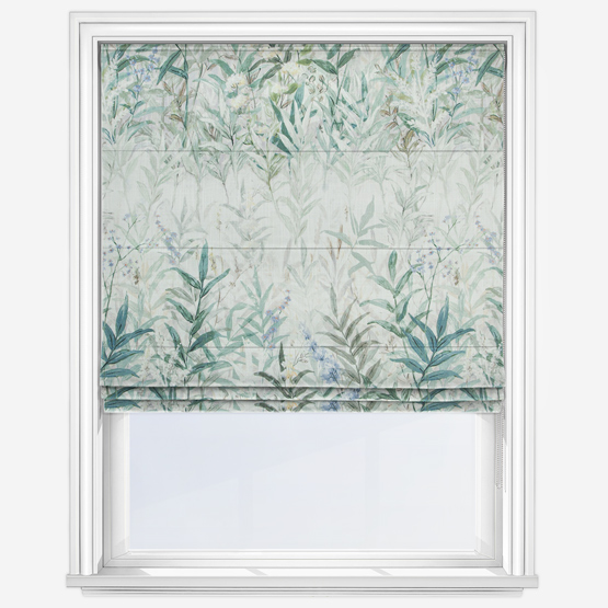 Wildflower Fields Mint Roman Blind