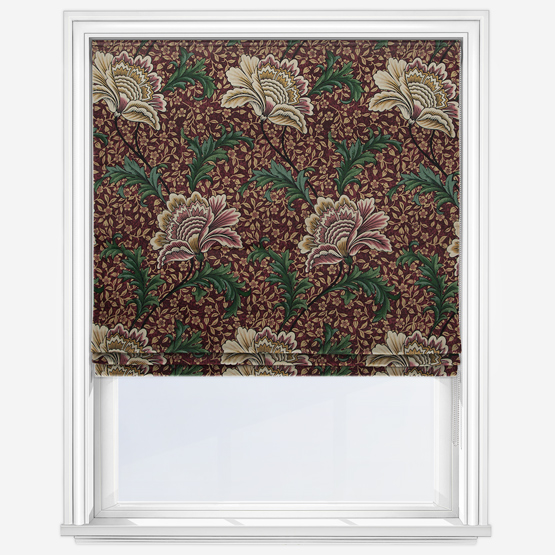 Winter Garden Garnet Roman Blind