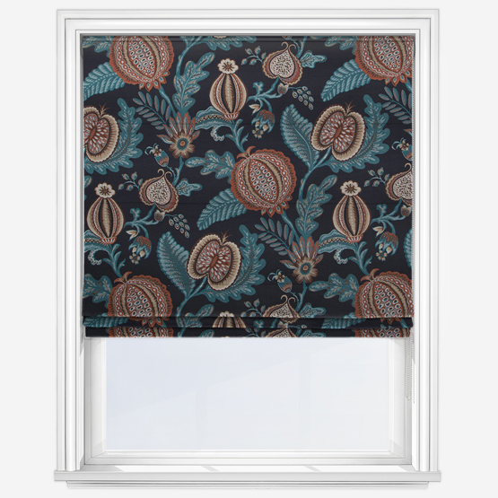 Winter Pod Pewter Roman Blind