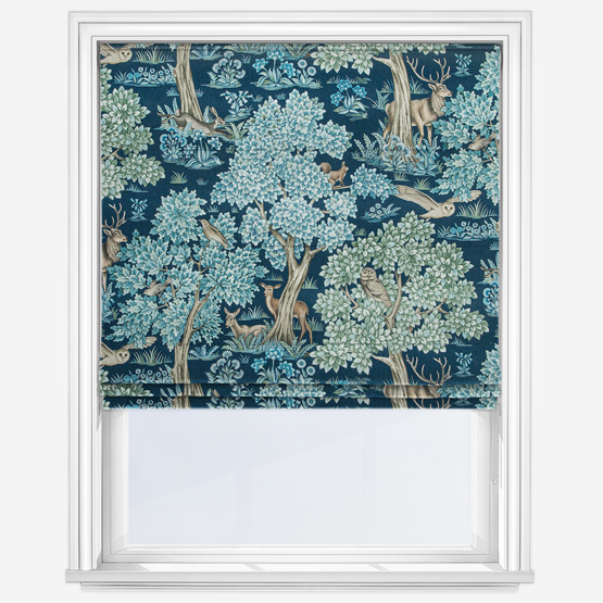 Woodland Retreat Sapphire Roman Blind