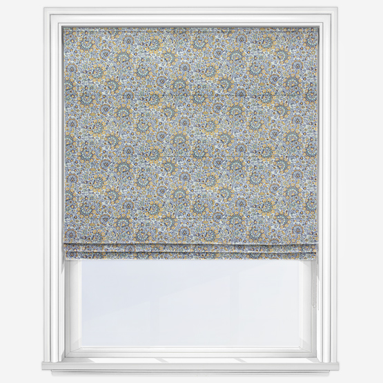 Laura Ashley Painswick Paisley Newport Blue Curtain