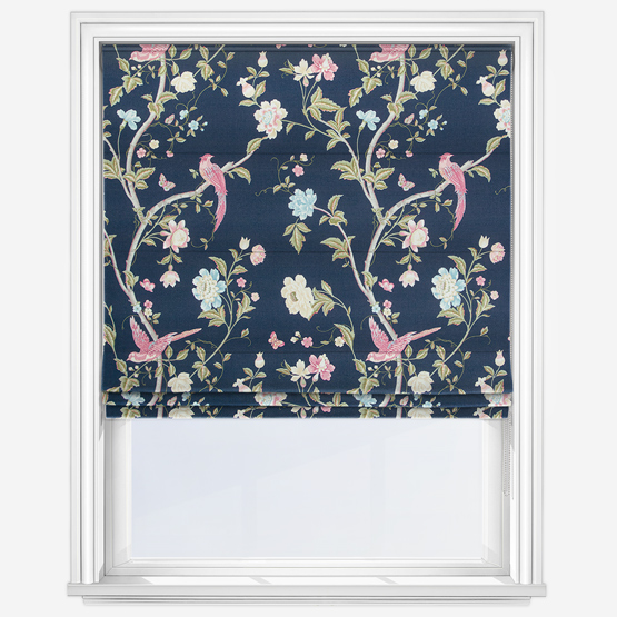 Laura Ashley Summer Place Midnight Blue Curtain