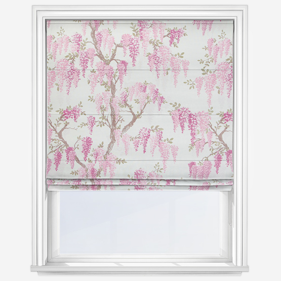 Laura Ashley Wisteria Coral Pink Curtain