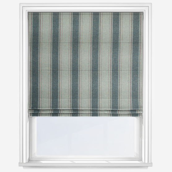 MOON Regency Silver Aqua Roman Blind
