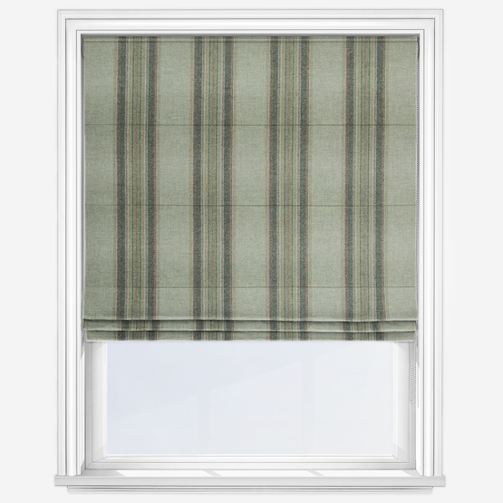 MOON Wentworth Stripe Aqua Roman Blind