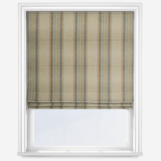 MOON Wentworth Stripe Natural Denim Roman Blind