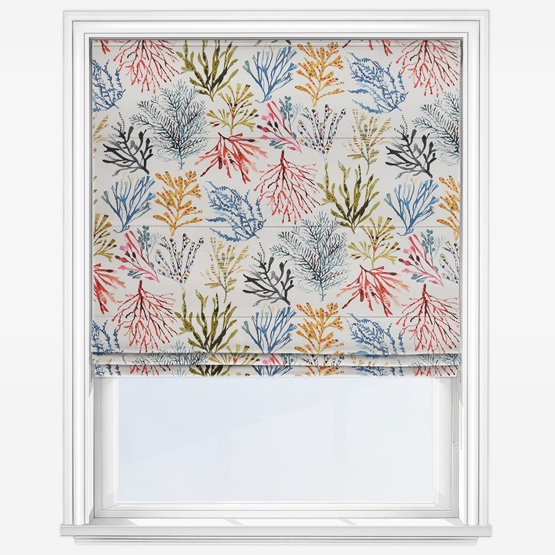 Coral Tropical Roman Blind